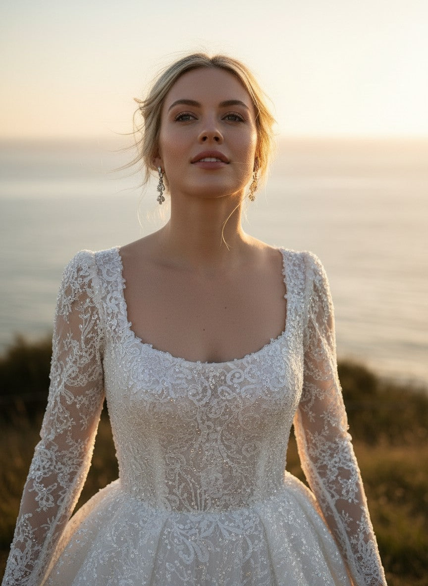 Lace Wedding Dress — 6 Colours, 10 to 20W
