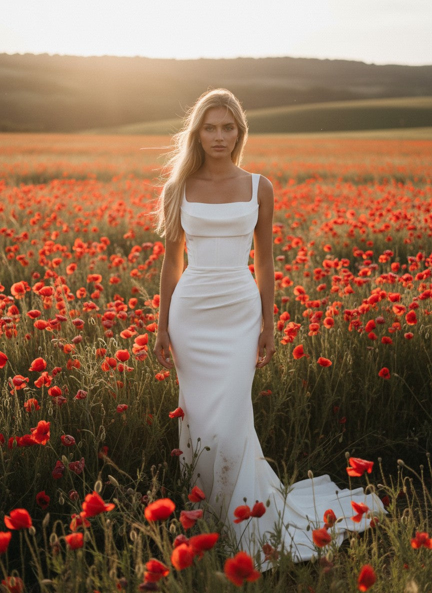 Mermaid Open Back Wedding Dress — 3 Colours, 2 to 20W