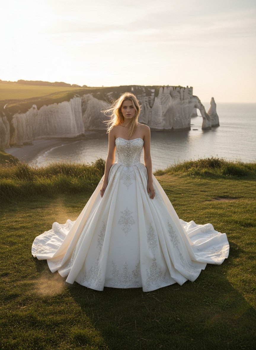 Satin Wedding Dress — 5 Colours, Custom size to 20W
