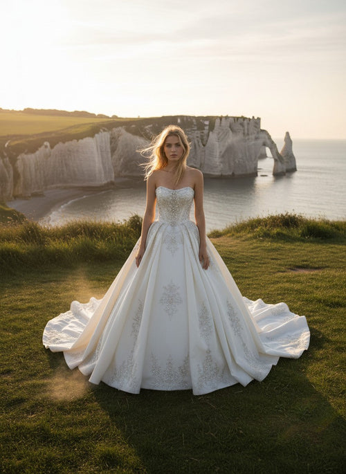 Satin Wedding Dress — 5 Colours, Custom size to 20W